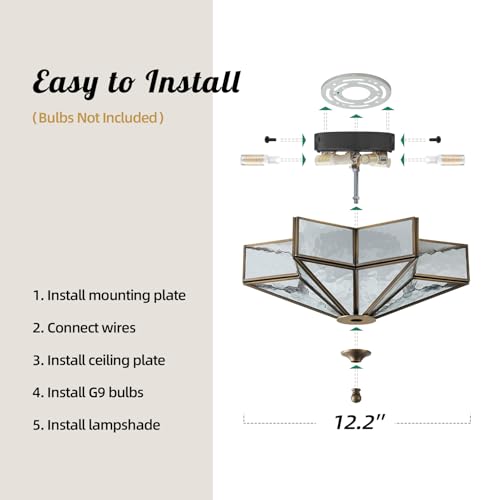 Star Vintage Bronze Ceiling Light