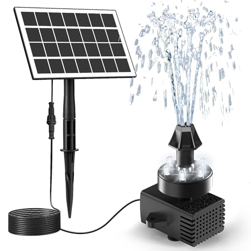 Solar Fountain Kit White Lights