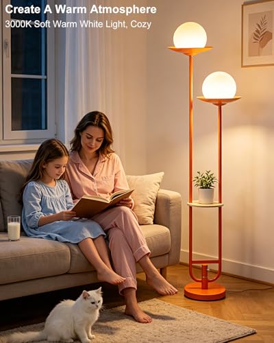 63IN Globe Floor Lamp with Shelf 2 (2 Count)