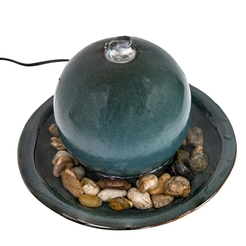 Sunnydaze 7" Indoor Ceramic Tabletop Fountain with Orb (4 Count)