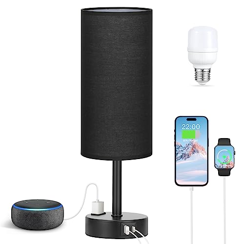Black Bedside Lamp for Bedroom