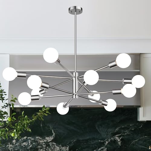 11" 52" Height Adjustable Modern Chandelier Ceiling Light Fixture