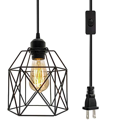 Industrial Plug in Pendant Light