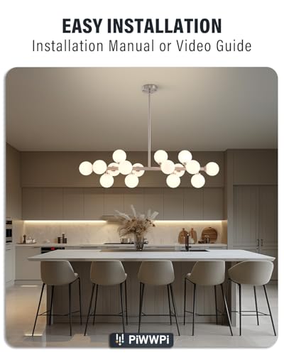 Glass Globe Sputnik Chandelier