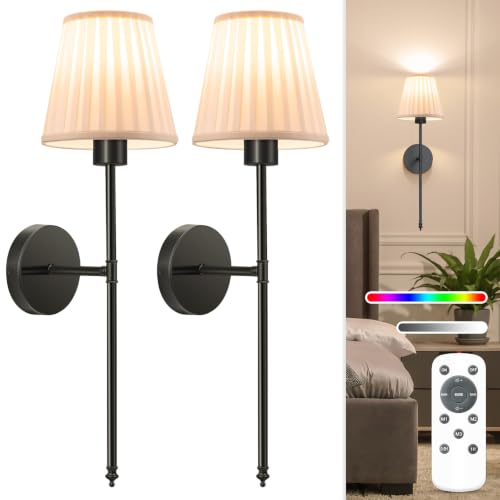 Battery Operated Wall Sconce Set of 2 (2 Count)