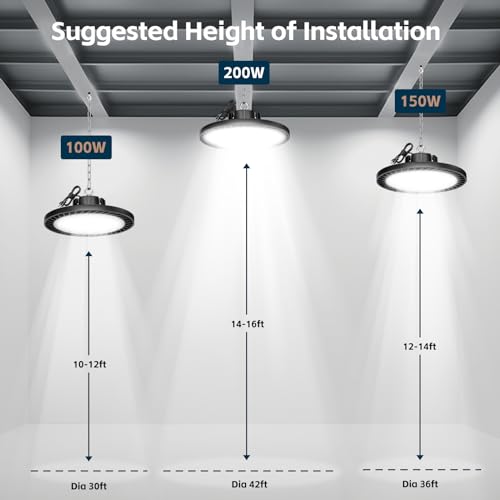 UFO LED High Bay Lights 200W 30000LM 5000K 6 Pack (6 Count)