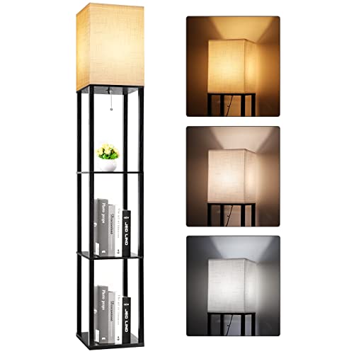 Floor Lamp with Shelves