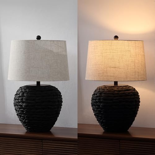 Alaro Table Lamp Woven Water Hyacinth Basket 24.5"