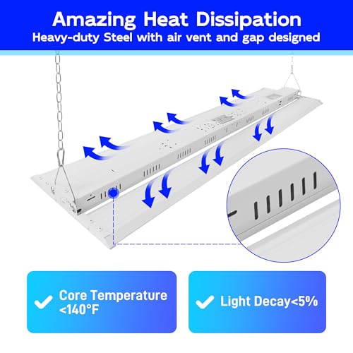4FT 250W LED Linear High Bay Shop Light (4 Count)
