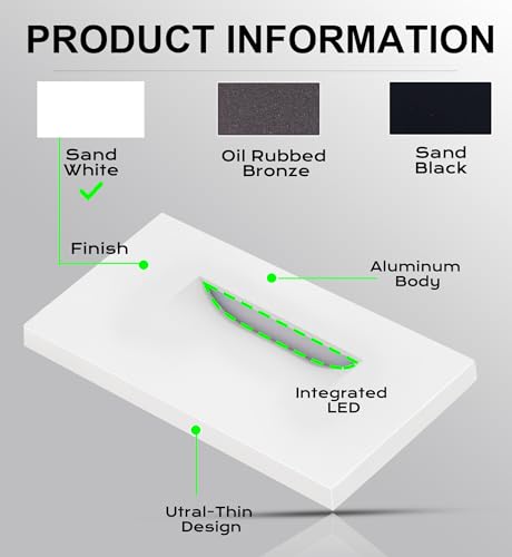 3 Color 120V Dimmable LED Indoor Outdoor Step Light (12 Count)