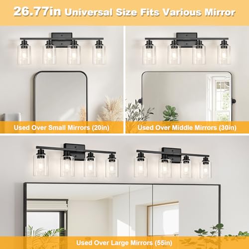 Modern Black Bathroom Light Fixtures