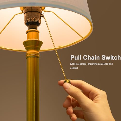 19.5” Brass Gold Small Table Lamps Set of 2 for Living Room Bedroom