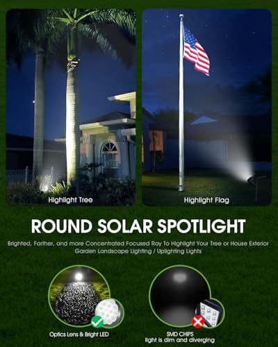Solar Spot Lights Outdoor Waterproof IP65 (2 Count)