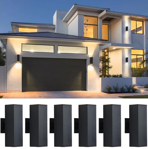 6 Pack LED Up Down Outdoor Sconce Lights (6 Count)