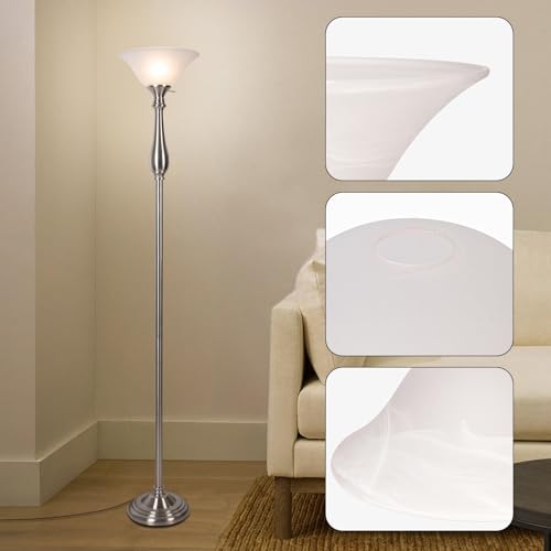 Glass Lamp Shade Replacement for Torchiere Floor Lamps