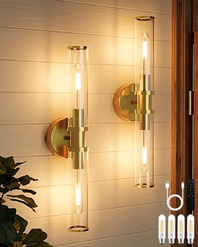 8000mAh Wireless Wall Sconces with Remote Control 3000K (2 Count)