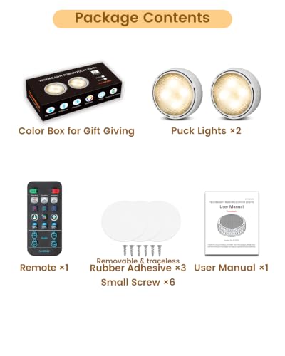 Puck Lights with Remote (2 Count)