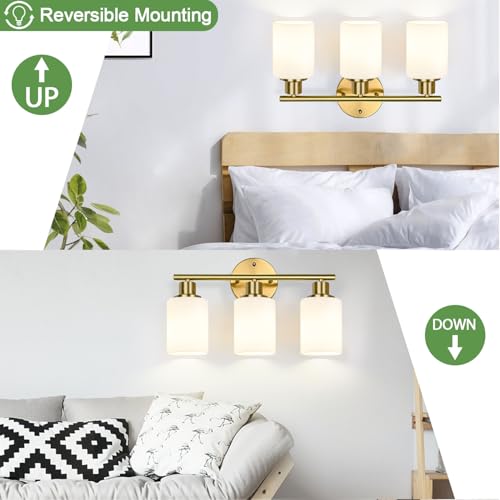 3 Light Bathroom Light Fixtures (3 Count)