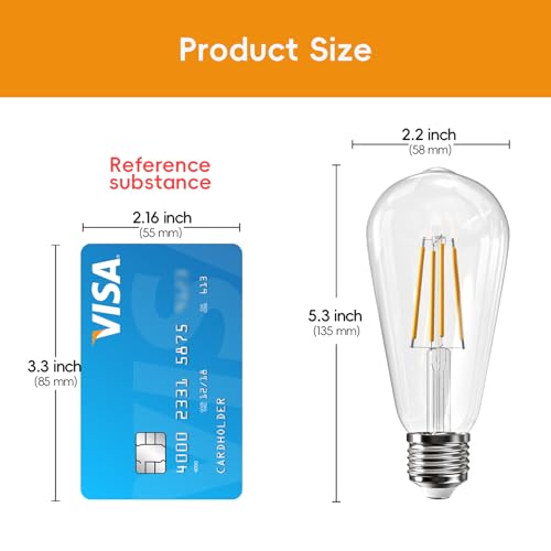 Edison Bulbs E26 LED Bulb 60 Watt Equivalent