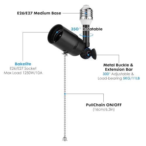 2 Pack Light Socket Extender (2 Count)