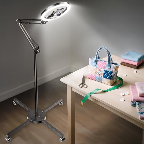 Ring Light with Stand & Lockable Wheels