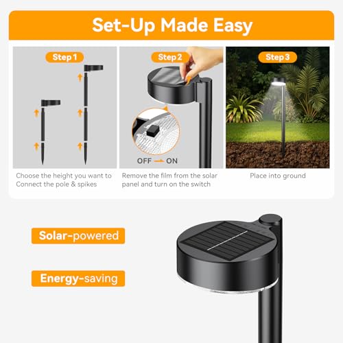4 Pack Solar Pathway Lights Outdoor (4 Count)