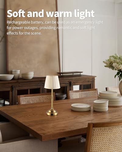 Gold Cordless LED Table Lamps Set of 2 (2 Count)