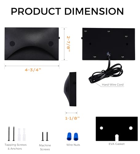 6 Pack] Cloudy Bay Low Voltage LED Step Lights Outdoor (6 Count)