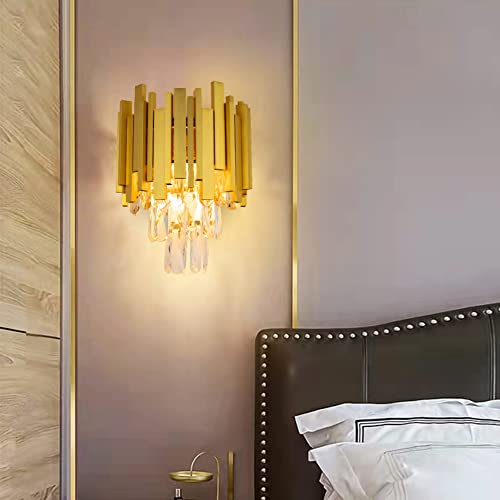 Crystal Wall Sconce Lights 3 Tiers Crystal Wall Lamp