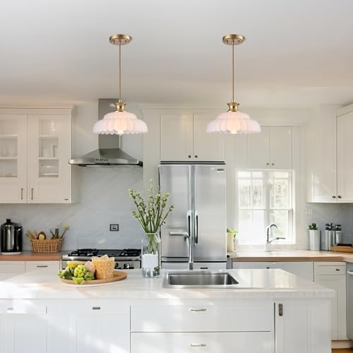 Vintage Frosted Glass Pendant Lights Kitchen Island Lighting