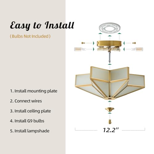 Star Brass Vintage Ceiling Light