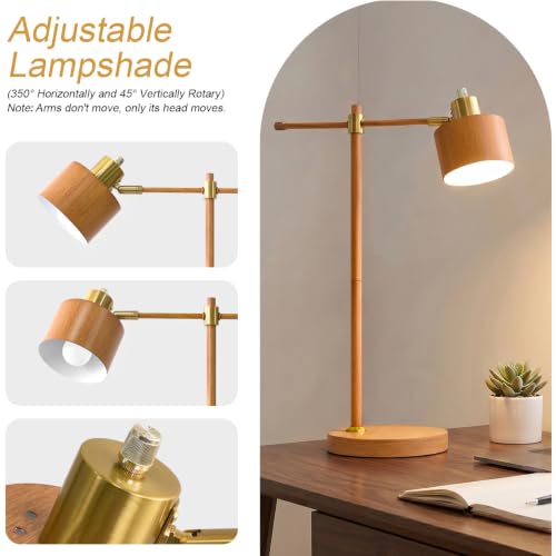 22.2" Mid Century Desk Lamp