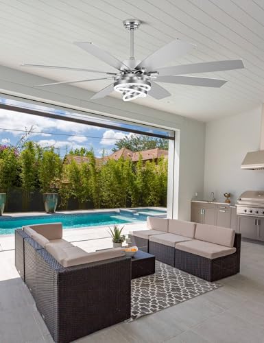 72 Inch Large Modern Ceiling Fans with Lights
