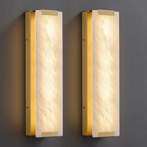 19.6" Alabaster Wall Sconce