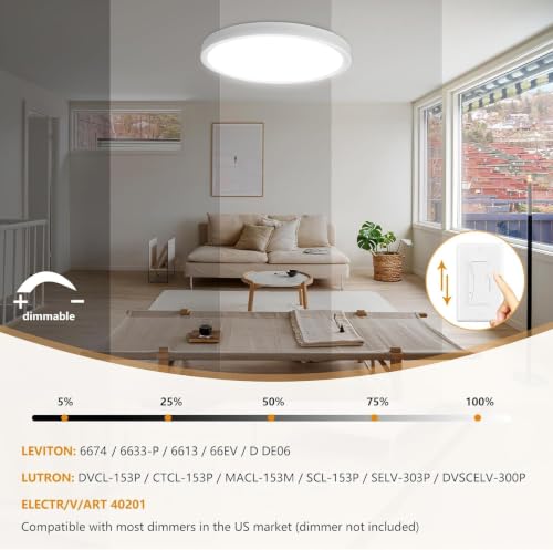 4PK Dimmable 15.8 Inch Led Ceiling Light Flush Mount (4 Count)