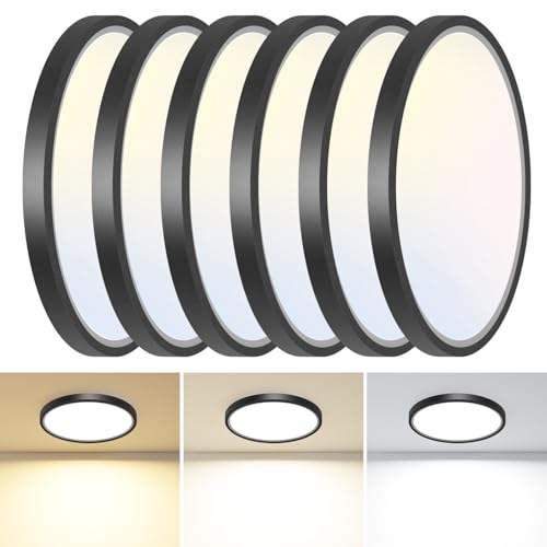 6 Pack 12Inch Flush Mount Ceiling Light Fixtures (6 Count)