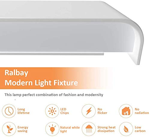 20W Bathroom Light Fixture 24 inch Natural White Light 4000K Vanity Light White Wall Sconce Light for Dressing Room IP44 Waterproof 2600LM