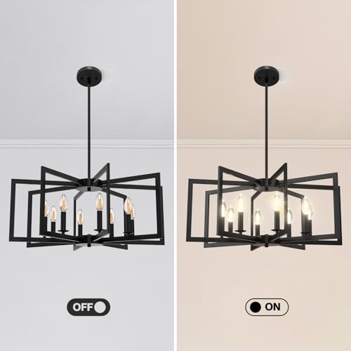 Modern Black Chandelier (8 Count)