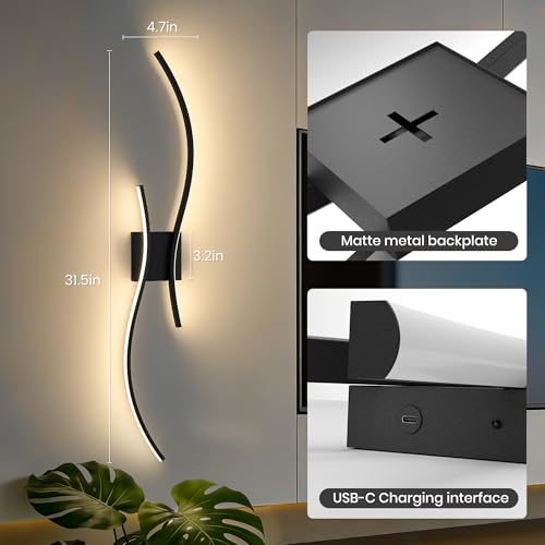 10000mAh Battery Operated Wall Sconces Set of 2 (2 Count)