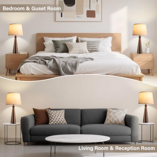 Modern Touch Lamps for Nightstand (2 Count)