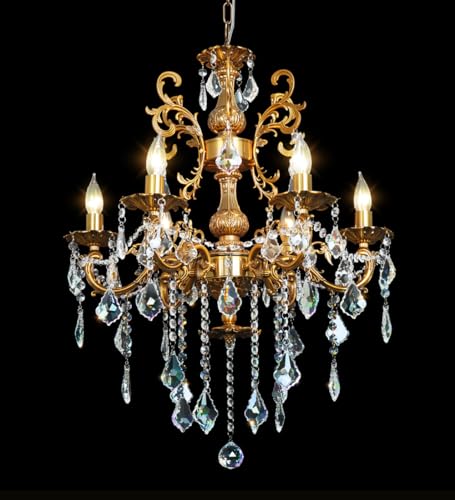 Crystal Chandelier Antique Gold Chandelier Lighting