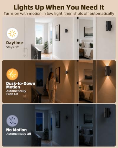 Motion Sensor Wall Lights (4 Count)