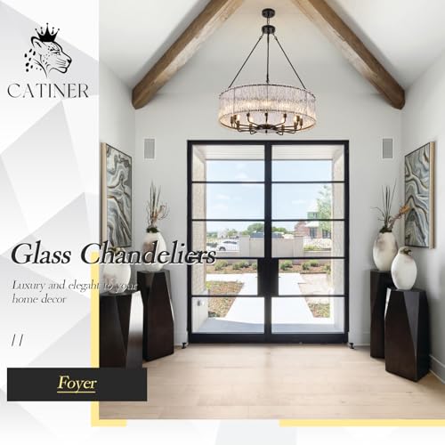 Modern 30" Crystal Glass Chandelier 12