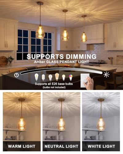 Glass Pendant Lights Kitchen Island