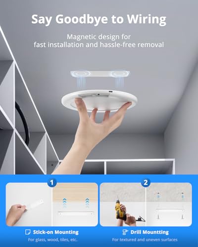Rechargeable LED RGB Ambient Shower Light Waterproof Inside Wireless (2 Count)