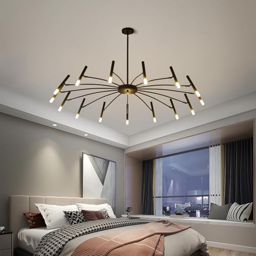 53" Black Modern Chandelier 15