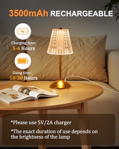 4 Pack Rechargeable Cordless Table Lamp (4 Count)