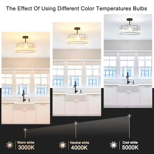 Modern Crystal Ceiling Light Fixture