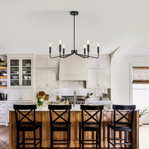 6 Light Black Farmhouse Chandelier