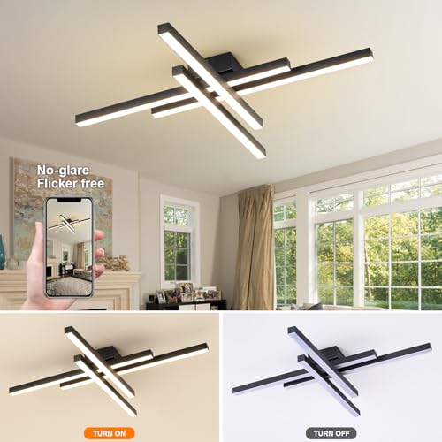 43.3" Modern Ceiling Light with Remote